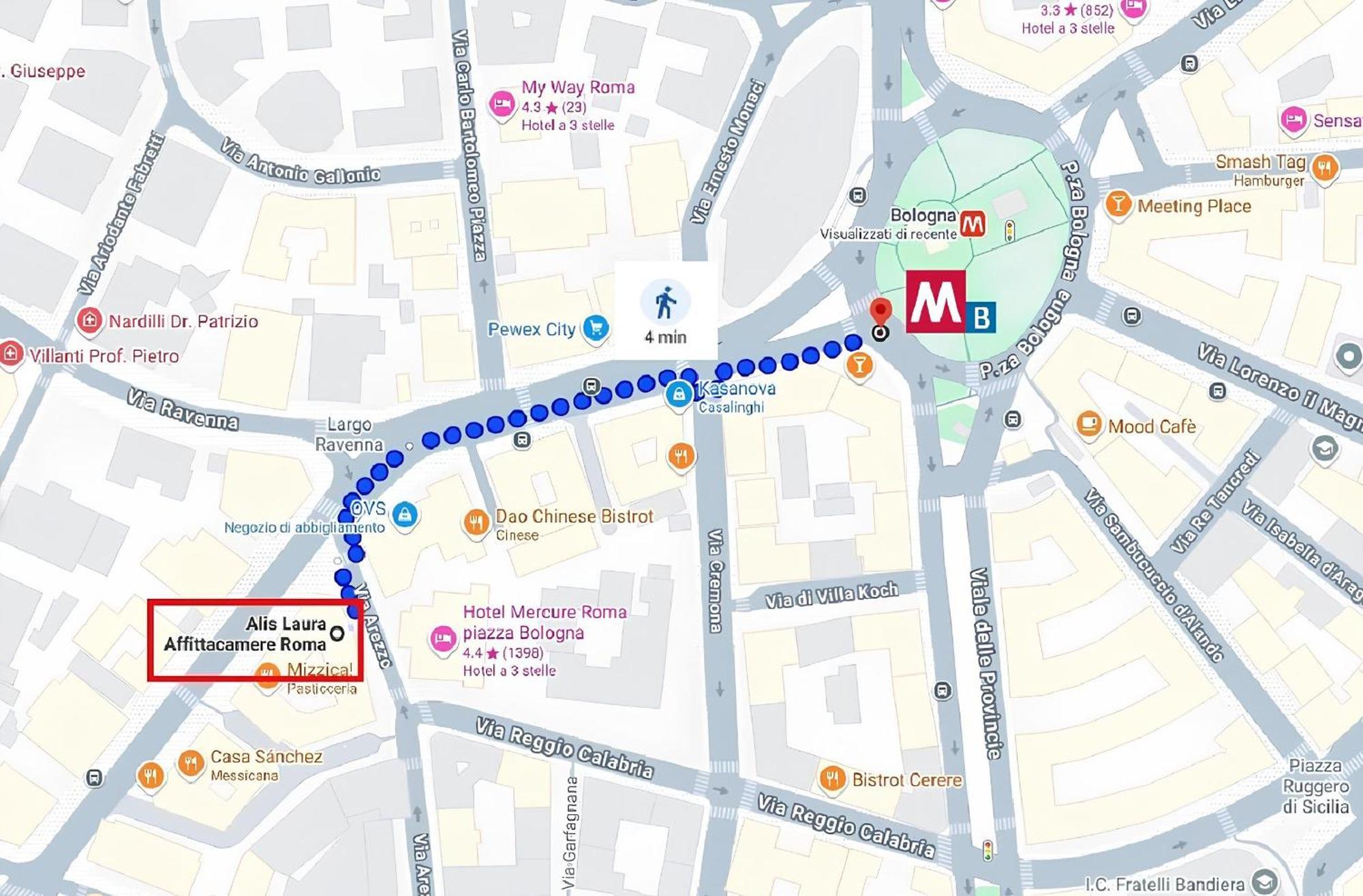 Alis Laura Guest House - 150M From Piazza Bologna Metro And 10 Minutes From The Colosseum מראה חיצוני תמונה
